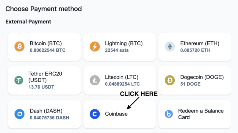 how to pay using coinbase