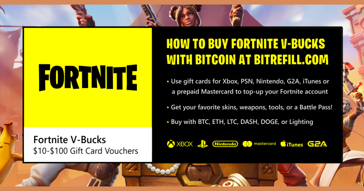 How To Buy Fortnite V Bucks With Bitcoin Bitrefill - 