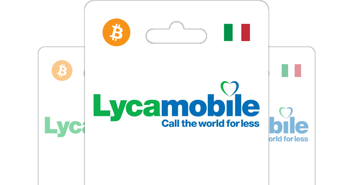 Lyca Mobile PIN or - Bitrefill Prepaid Crypto Top Bitcoin, ETH Up with